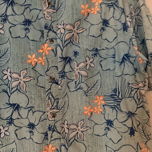 Croft & Barrow Green and Orange Casual Button Down Shirt XL - Picture 3 of 9